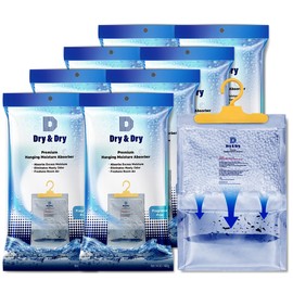 Dry & Dry 8 Pack[14 OZ] Premium Moisture Absorbers Dehumidifiers for Home Dehumidifier for Basement Dehumdifiers for Bedroom Small Dehumidifiers - Dehumidifiers Moisture Absorber
