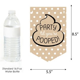 Big Dot of Happiness Party 'Til You're Pooped - Poop Emoji Birthday Party Bunting Banner - Birthday Party Decorations - Crappy Birthday