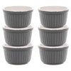 KADAX Soufflé Moulds Set, 6 Pieces, Diameter 9 cm, Crème