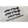 GMC OVERLAY Gloss Black Door Rear AT4 Yukon Emblem Fit