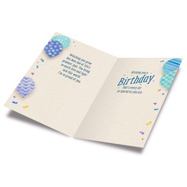 Prime Greetings Grandson Birthday Card, Made in America, Thick Card Stock with Premium Envelope Packaged in a Reusable Presentation Mailer, Eco-Friendly, 5in x 7.75in