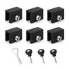 JANDH Adjustable Window Locks, Pack of 6 Black Sliding Window
