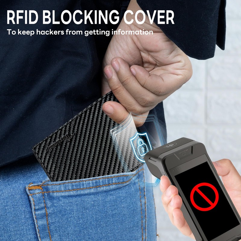 Travelambo Black Wallet for Men, Premium Classic Leather RFID Blocking