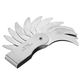 Radius Gauge, R0.3-1.5/ R1-6.5/ R7-14.5/ R15-25//R25-50/R52-100MM Stainless Steel Radius Fillet Gauge(R52-100MM), Measuring Tool