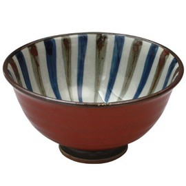 飯碗 おしゃれ : 有田焼 朱巻内十草 軽々茶碗 Japanese Rice bowl Pottery/Size(cm) Φ11.9x6.2/No:724896