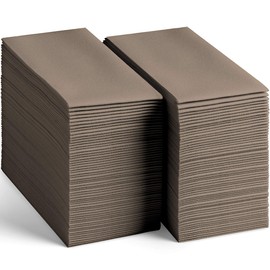 200-Pack Disposable Linen-Feel Beige Napkins, 12" x 17" Cloth-Like Paper Dinner Napkins For Wedding, Bathroom, Party Or Event