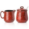 Hasense Ceramic Sugar and Creamer Set, 11 Ounce Sugar Bowl