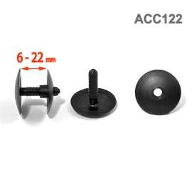 ajile Panel Pop Display Plastic Clip Rivet Push Rivet for Polyethylene Black Thickness 30 mm Head Diameter 6 to 22 mm – 20 pieces – ACC122X20 FBA