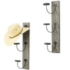 MyGift Wall Mounted Black Metal Wire Vertical Hat Rack with
