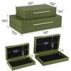HofferRuffer Faux Leather Decorative Boxes Set of 2, Large Nesting