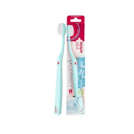 edel+white Ultra-Soft Swiss-Made Toothbrush for Adults – Extra Soft for Sensitive Gums – Super Soft Bristle Design