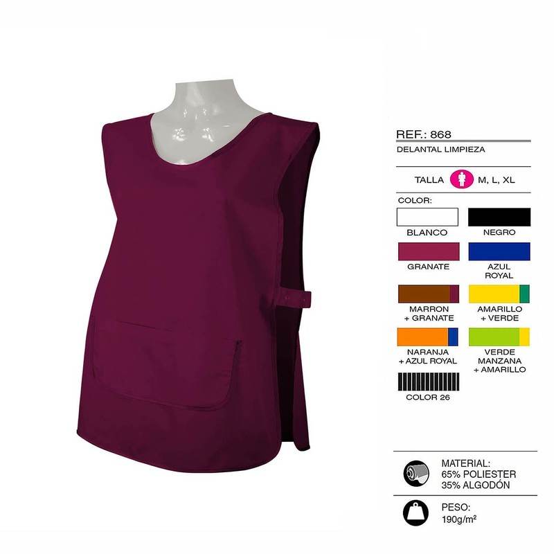 MISEMIYA Unisex Canopy Kitchen MZ-631, Apron Cleaning 868-2 White