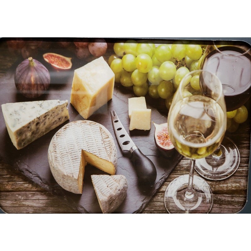 Home Basics Glass Cutting Board, Rectangle, (12" x 16") WINE