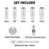 CASOMAN 3/8-Inch Drive Spark Plug Socket Set, 6-Point, Include Extension