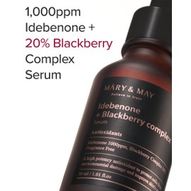 Mary&May Mary&May Idebenone + Blackberry Complex Serum - Potent Anti Aging Serum for Enhanced Antioxidant and Skin Nourishment - Korean Face Serum, EWG Green Grade, Cruelty-Free, 1.01 fl.oz.