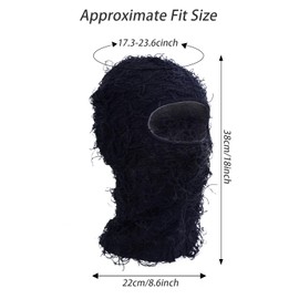 TFTSR 2 Pack Distressed Balaclava Ski Masks for Men,Shiesty Sheisty Masks for Cold Weather,Women Winter Knitted Full Covering