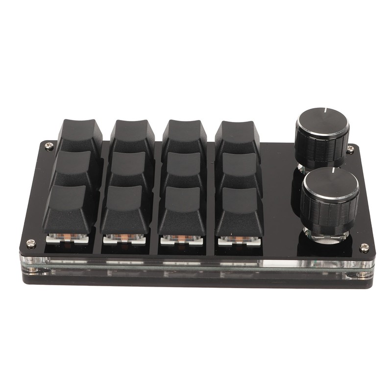 Mini 12 Key Keypad with 2 Knob Blue Switch DIY