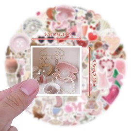Coquette Stickers for Laptop(100 Pcs),Gift for Kids Teens Adults Girl,Cute Waterproof Vinyl Stickers Scrapbook,Journal,Dairy,Skateboard Water Bottle,