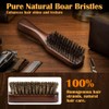 GAINWELL Small Boar Bristle Beard & Hair Brush for Men,