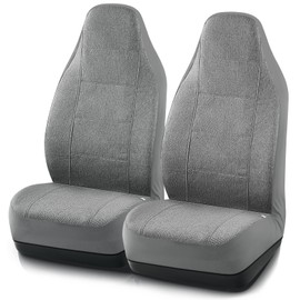 Road Comforts Car Seat Covers for Front Seat, High Back Heavy Duty Breathable Flax Seat Protector, Airbag, Not Seat Belt Compatible, Washable Seat Cover Fits for Most Cars, Trucks, SUVs, Vans