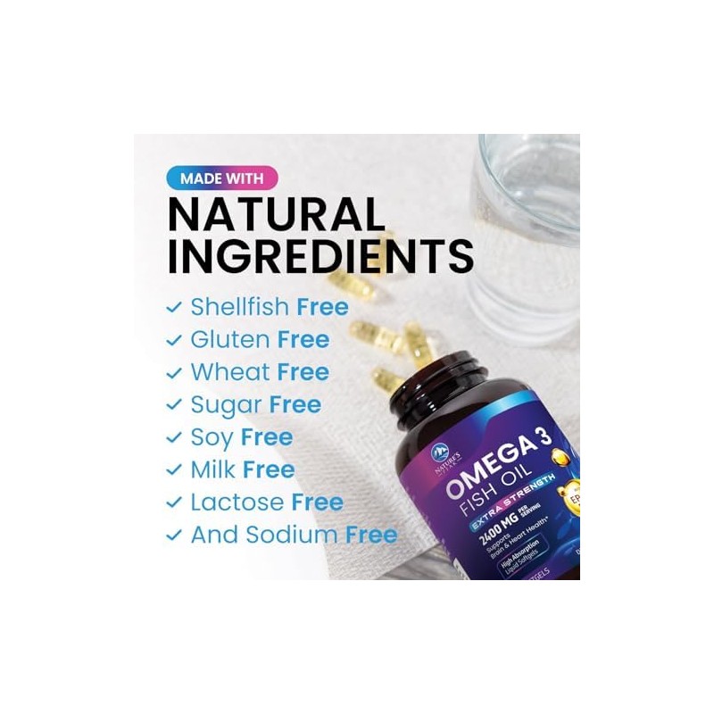 Natures Peak Suplemento de aceite de pescado Omega 3 de