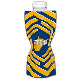 Shake It Out ® West Virginia Edition, Smash Flask, Collapsible Shaker Bottle for Protein Shakes, Supplements - 12 Ounce Reusable, Recyclable, Travel Bottle