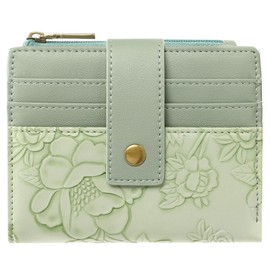SENDEFN Small Wallets Women RFID Blocking Leather Bifold Credit Card Holder Zipper Coin Pocket with ID window