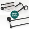 Hoimpro Adjustable Retractable 15-27 Inches Stainless Steel Bathroom Towel Bar,