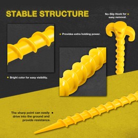 Fstop Labs Large 10 inch Outdoor Tent Stakes Ultimate Ground Anchor Pegs, Heavy Duty