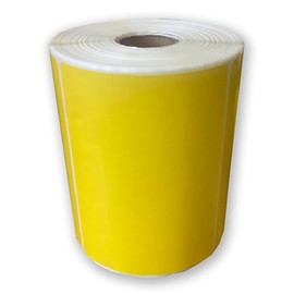 500 roll Coloured 4x3 inch Direct Thermal Labels 100mm x 76mm on a roll red Green Blue Pink Orange Yellow Blue White Postage Shipping Blank Labels 25mm core (Yellow)