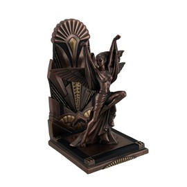 Veronese Design The Winged Woman Metallic Copper Finish Art Deco Single Bookend Statue