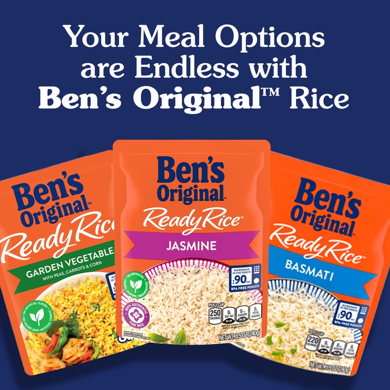 BEN'S ORIGINAL Ready Rice Basmati Rice, Easy Side Dish, 8.5