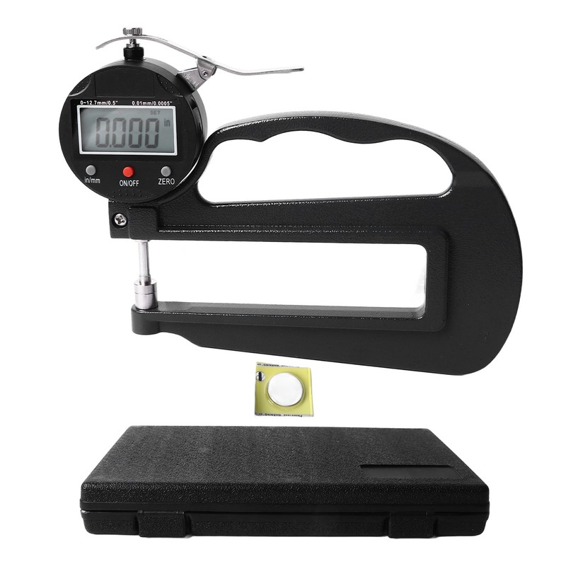 Digital Thickness Gauge 0.0005in 0.01mm Resolution 0 to 12.7 X