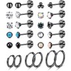 Jstyle 8 Pairs Surgical Steel Earrings for Sensitive Ears Hypoallergenic