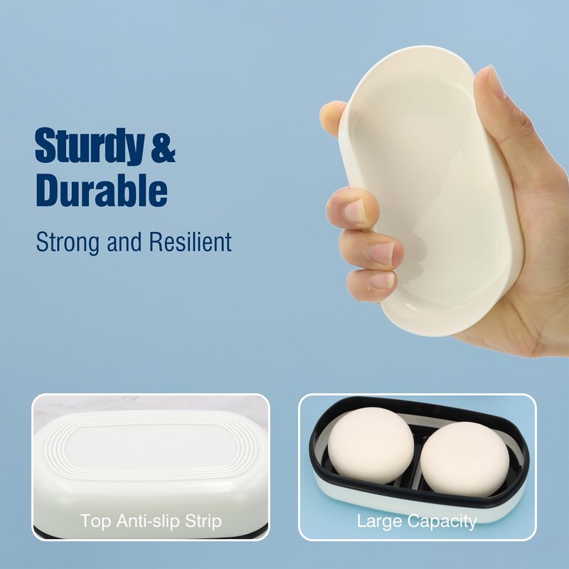Shampoo Bar Holder Travel Case, Large Soap Holder for 5