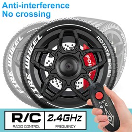 OBEST Remote Control Wheels, 360 Degrees Rotating RC Car Wheels Toy with Gravity Sensing, Kid's Creative Gifts