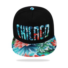 Glamexx24 Cap Men's Women's Snapback Cap: Flat Brim Cap, Baseball Cap for Men and Women, Unisex Outdoor Sports Baseball Cap, Adjustable Size, black blu chicago, One size fits all