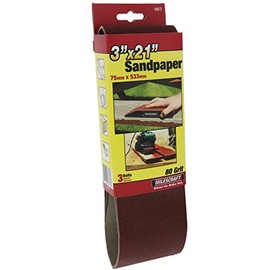 Milescraft 1617 3" x 21" Sanding Belts (80 Grit) - 3 pk. For SandDevil and Belt Sanders