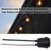 New orange heart Waterproof Lamp Socket, 6 Pack Black Pigtail