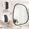 HLFMVWE Asymmetrical Mirror for Wall Irregular Oval Wood Frame Modern