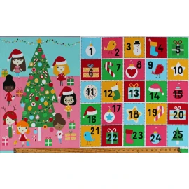 Robert Kaufman 23.75" X 44" Panel Girl Friends Holiday Party Christmas Fabric Panel D385.46