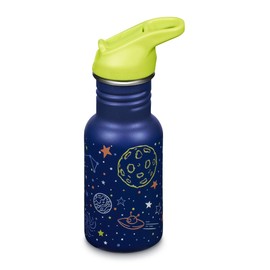 Klean Kanteen Classic Narrow (Flip Sport) 1011211 Bicycle Water Bottle with Stainless Steel Drinking Cap in Purple with a Volume of 355 ml