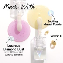 Physicians Formula Mineral Wear Diamond Lip Oil, High-Shine Serum Hybrid with Diamond Dust, Vitamin E, & Mineral Powder, Talc-Free, Cruelty-Free, & Vegan - Yellow Diamond