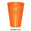 Trendware Sunkissed Orange 12 oz Plastic Cups, 60 Count