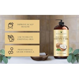 100% Pure Handcraft Fractionated Coconut Oil 16oz 100% Pure Carrier Oil for Skin & Hair.