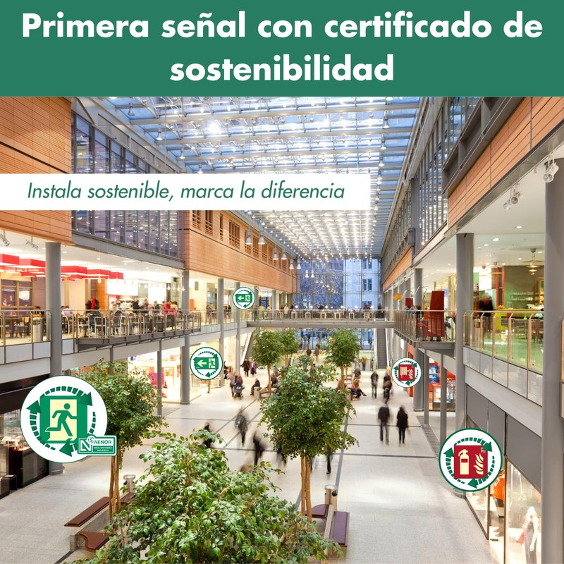 LEIASA Emergency Exit Sign Approved - 16 x 32 cm