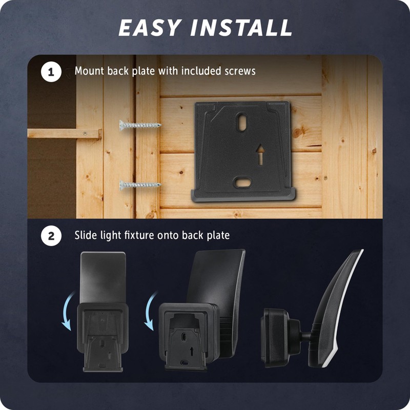 Globe Electric LED Battery Powered Arc Light Security Light