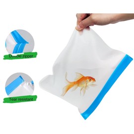 6 Pcs Reusable Freezer Bags Leakproof Food Storage Bags Containers Organizer for Sandwich Snack Fruits and Vegetables(Translucent)