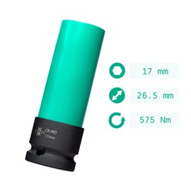 WIESEMANN 1893 Impact Socket 17mm for Aluminium Wheels for Impact Wrenches from I Power Socket Set I Sockets I Impact Socket I 0,5 inch I 80294