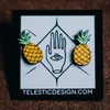 Cute Pineapple Stud Earrings | Tiny Fruit Handmade Post Earrings